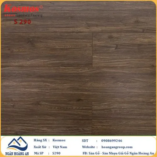 Sàn Gỗ Công Nghiệp KosMos Dày 8mm S290