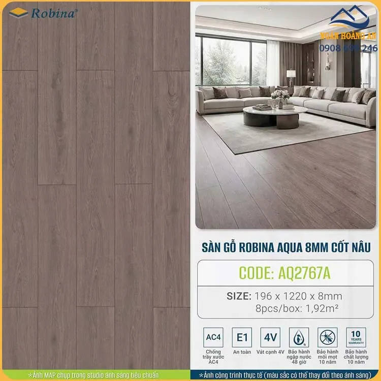 Ứng Dụng Nổi Bật Của Sàn Gỗ Malaysia Robina Aqua AQ2767A 8mm