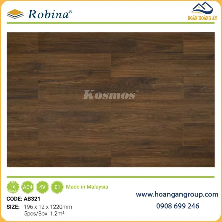 Ưu Điểm Sàn Gỗ Công Nghiệp Robina 12mm Bản Lớn AB321