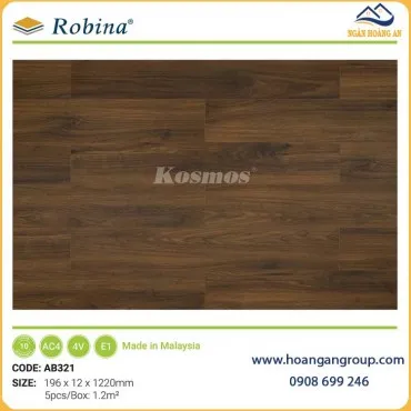 Sàn Gỗ Malaysia Robina Dày 12mm Bản Lớn AB321