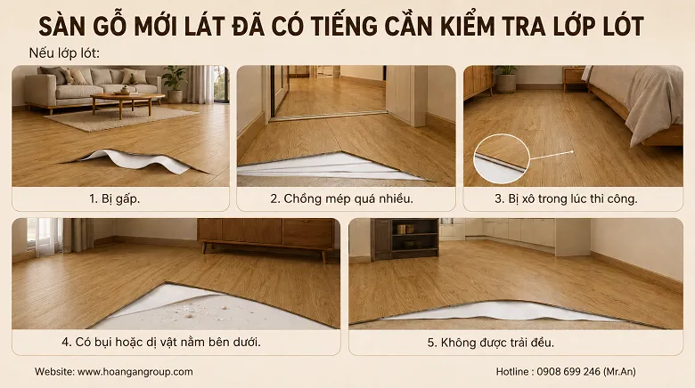 Sàn Gỗ Mới Lát Đã Có Tiếng Cần Kiểm Tra Lớp Lót Sàn Gỗ Mới Lát Đã Có Tiếng Cần Kiểm Tra Lớp Lót