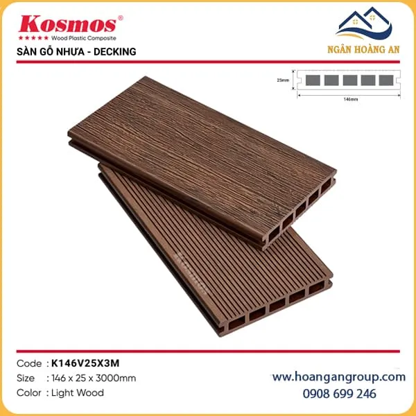 Sàn Gỗ Nhựa Ngoài Trời Kosmos Vân Tự Nhiên Tại Củ Chi TPHCM
