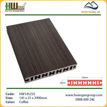 Sàn Hồ Bơi Gỗ Nhựa Ngoài Trời Hwood HW145Z25 Coffee