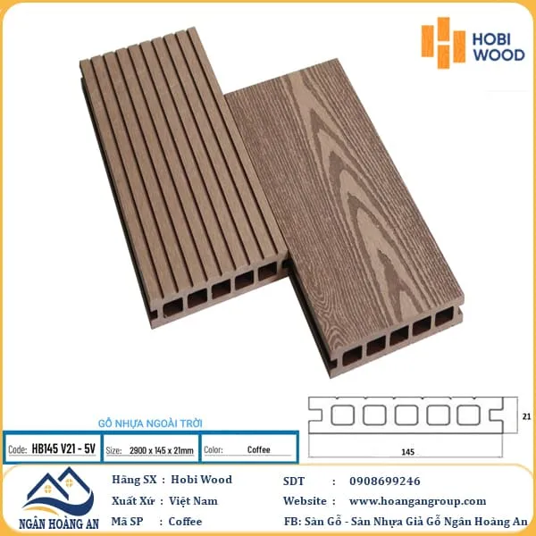 Sàn Gỗ Nhựa Ngoài Trời Hobi Wood