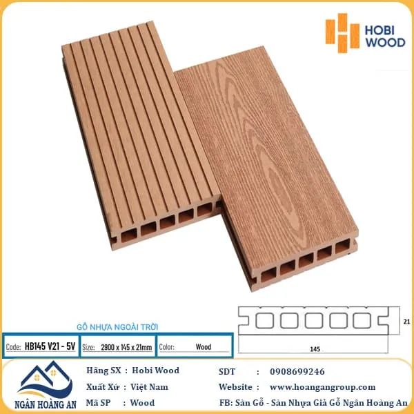 Sàn Gỗ Nhựa Ngoài Trời Hobi Wood