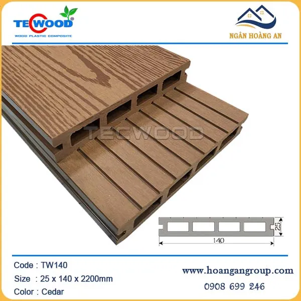 Sàn Hồ Bơi Ngoài Trời Lỗ Vuông Tecwood TW140 Cedar Sàn Hồ Bơi Ngoài Trời Lỗ Vuông Tecwood TW140 Cedar
