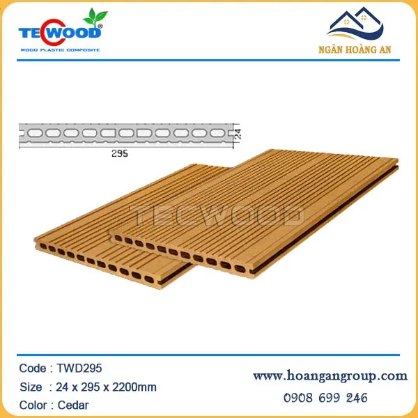 Ván Sàn Gỗ Nhựa Ngoài Trời Techwood TWD295 Cedar Ván Sàn Gỗ Nhựa Ngoài Trời Techwood TWD295 Cedar
