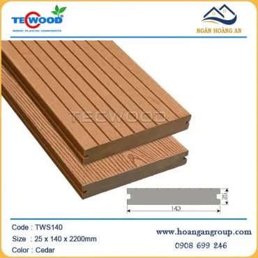 Ván Sàn Đặc Gỗ Nhựa Ngoài Trời Techwood TWS140 Dày 25mm Cedar
