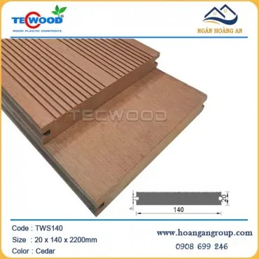 Ván Sàn Đặc Gỗ Nhựa Ngoài Trời Techwood TWS140 Dày 20mm Cedar
