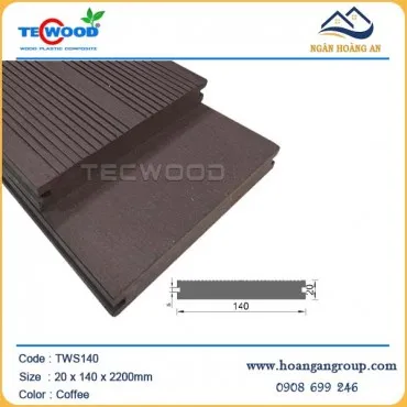 Ván Sàn Đặc Gỗ Nhựa Ngoài Trời Techwood TWS140 Dày 20mm Coffee