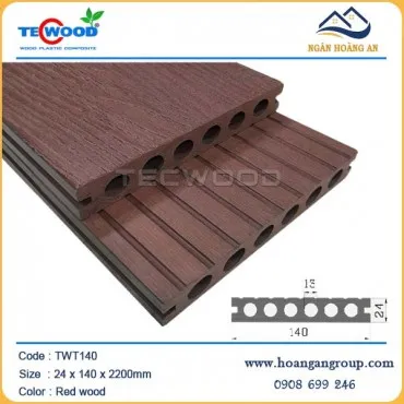 Sàn Hồ Bơi Ngoài Trời 6 Lỗ Tròn Tecwood TWT140 Red Wood