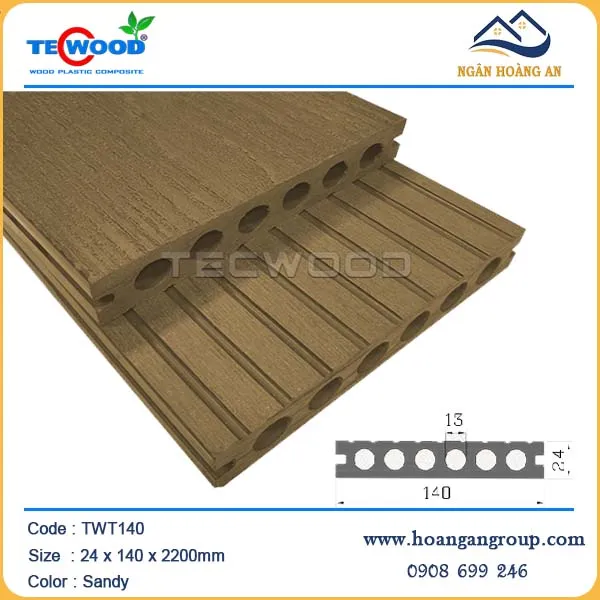 Sàn Hồ Bơi Ngoài Trời 6 Lỗ Tròn Tecwood TWT140 Sandy