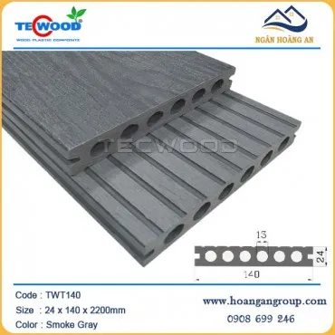 Sàn Hồ Bơi Ngoài Trời 6 Lỗ Tròn Tecwood TWT140 Smoke Gray