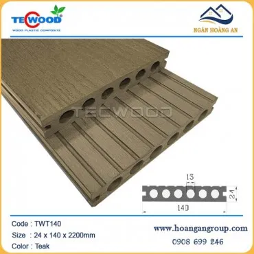 Sàn Hồ Bơi Ngoài Trời 6 Lỗ Tròn Tecwood TWT140 Teak