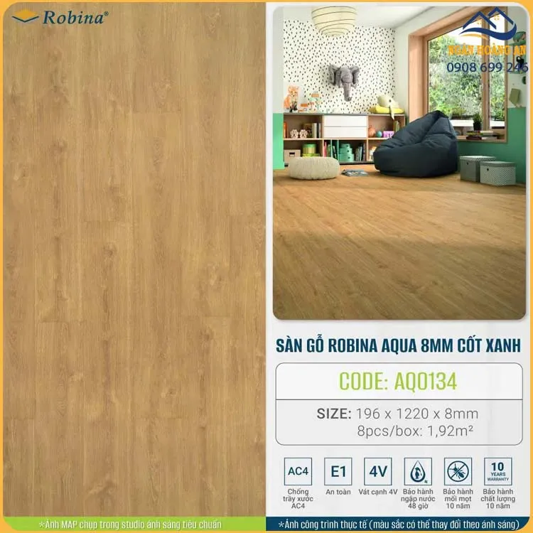 Ứng Dụng Nổi Bật Của Sàn Gỗ Malaysia Robina Aqua AQO134 8mm