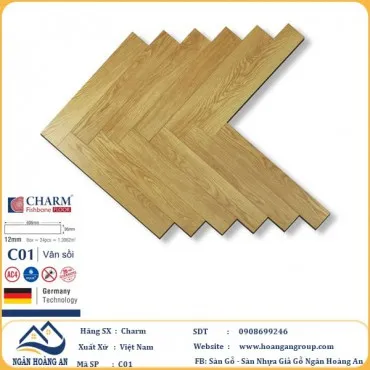 Sàn Gỗ Xương Cá Charm C01 Dày 12mm