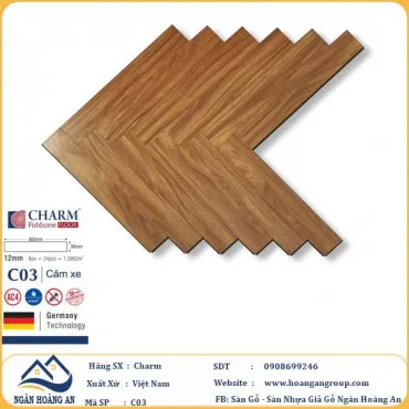 Sàn Gỗ Xương Cá Charm C03 Dày 12mm