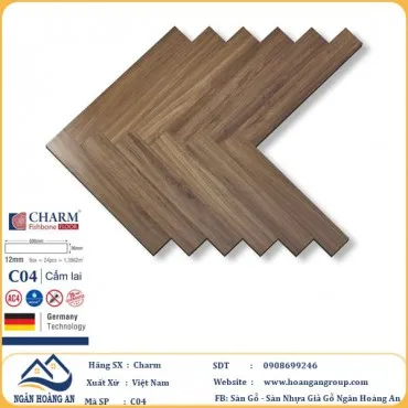 Sàn Gỗ Xương Cá Charm C04 Dày 12mm