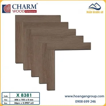 Sàn Gỗ Xương Cá Charmwood Dày 8mm X8381