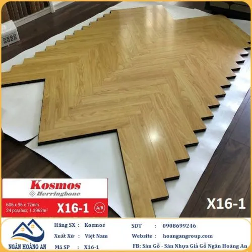 Sàn Gỗ Xương Cá Kosmos X16-1 12mm