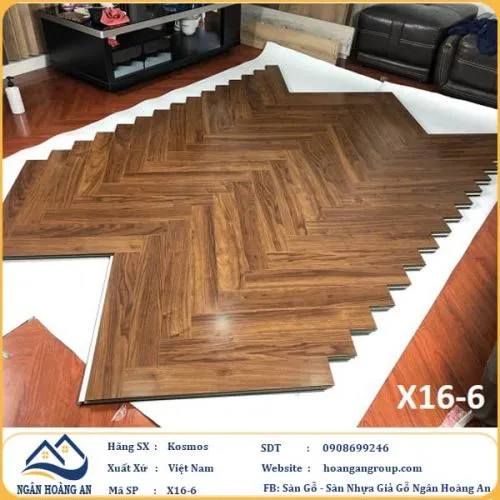 Sàn Gỗ Xương Cá Kosmos X16-6 12mm