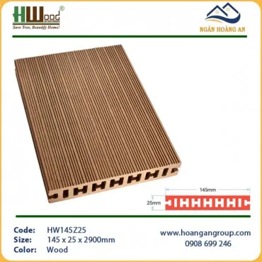 Sàn Hồ Bơi Gỗ Nhựa Ngoài Trời Hwood HW145Z25 Wood