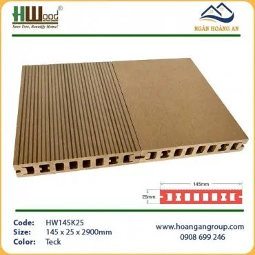 Sàn Gỗ Nhựa Ngoài Trời Hwood HW145K25 Teck 