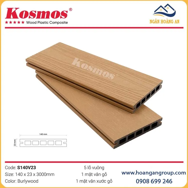 Sàn Hồ Bơi Lỗ Vuông 2 Da Kosmos S140V23 Burlywood