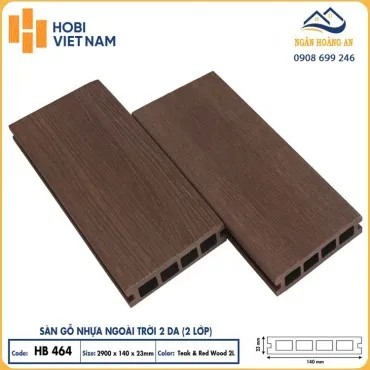 Sàn Hồ Bơi Lỗ Vuông 2 Da Ngoài Trời Hobiwood HB464 Teak & Red Wood
