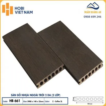 Sàn Lỗ Tròn Gỗ Nhựa Ngoài Trời 2 Da Hobiwood HB661 ZCoffee