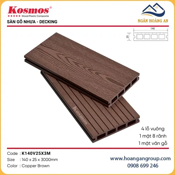 Sàn Gỗ Nhựa Kosmos 3K140V25 Tại Củ Chi TPHCM