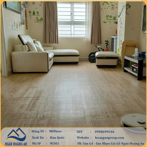Công Trình Sàn Nhựa Bóc Dán MSFloor W503 Tại Bình Tân, Hồ Chí Minh