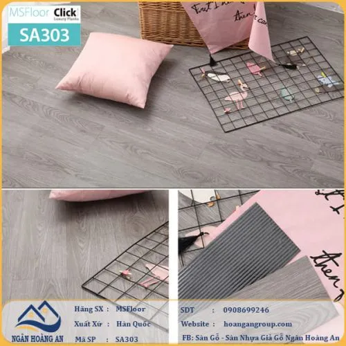 Sàn Nhựa Giả Gỗ Tự Dán MsFloor 2mm SA303