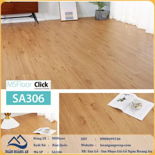Sàn Nhựa Giả Gỗ Tự Dán MsFloor 2mm SA306