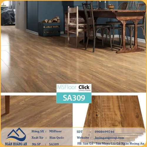 Sàn Nhựa Giả Gỗ Tự Dán MsFloor 2mm SA309