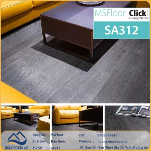  Sàn Nhựa Giả Gỗ Tự Dán MsFloor 2mm SA312