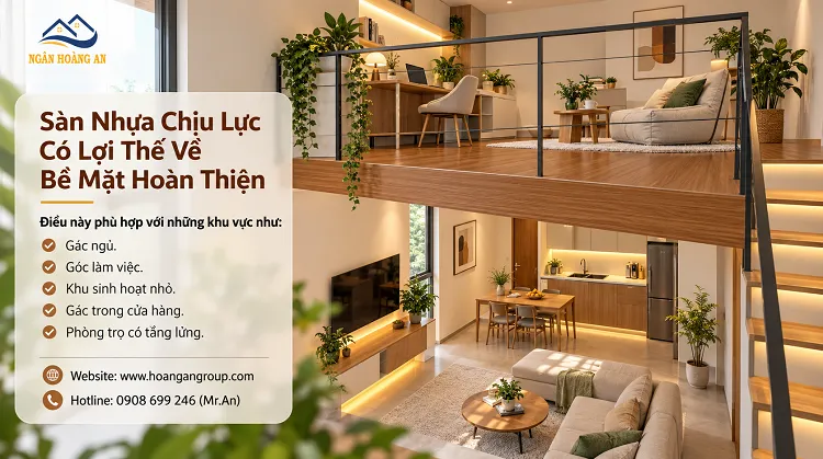 Sàn Nhựa Chịu Lực Có Lợi Thế Về Bề Mặt Hoàn Thiện