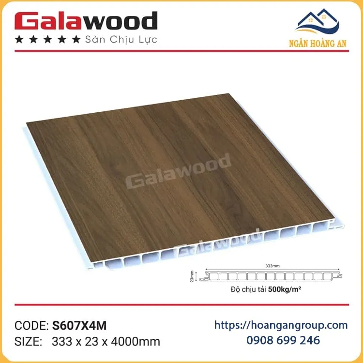 Sàn Nhưa Chịu Lực Giả Gỗ Galawood S607X4M Sàn Nhưa Chịu Lực Giả Gỗ Galawood S607X4M