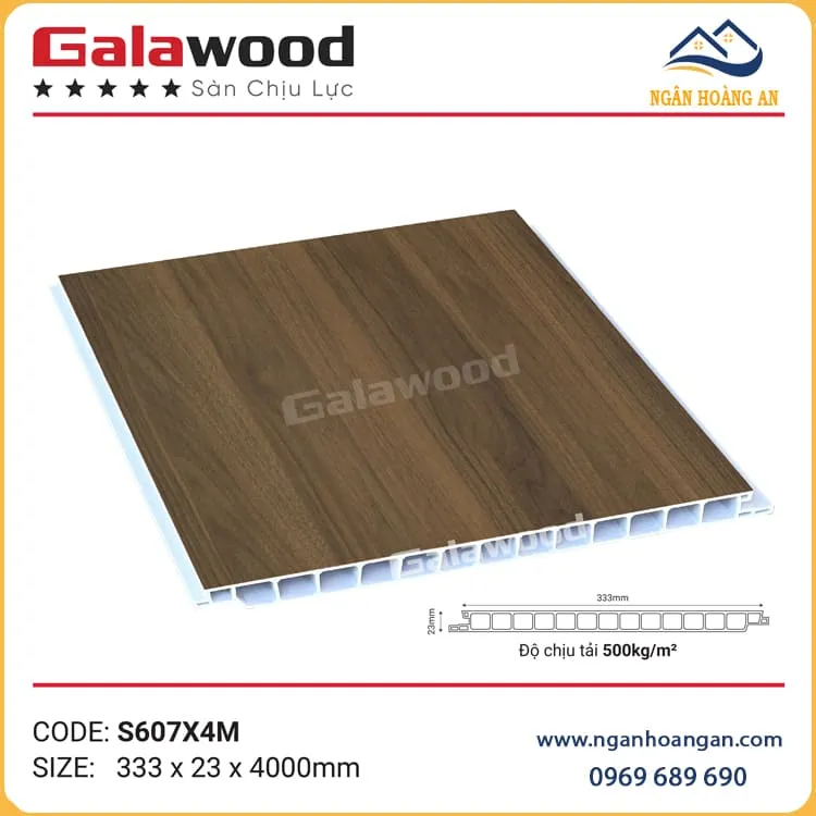 Sàn Nhưa Chịu Lực Giả Gỗ Galawood S607X4M