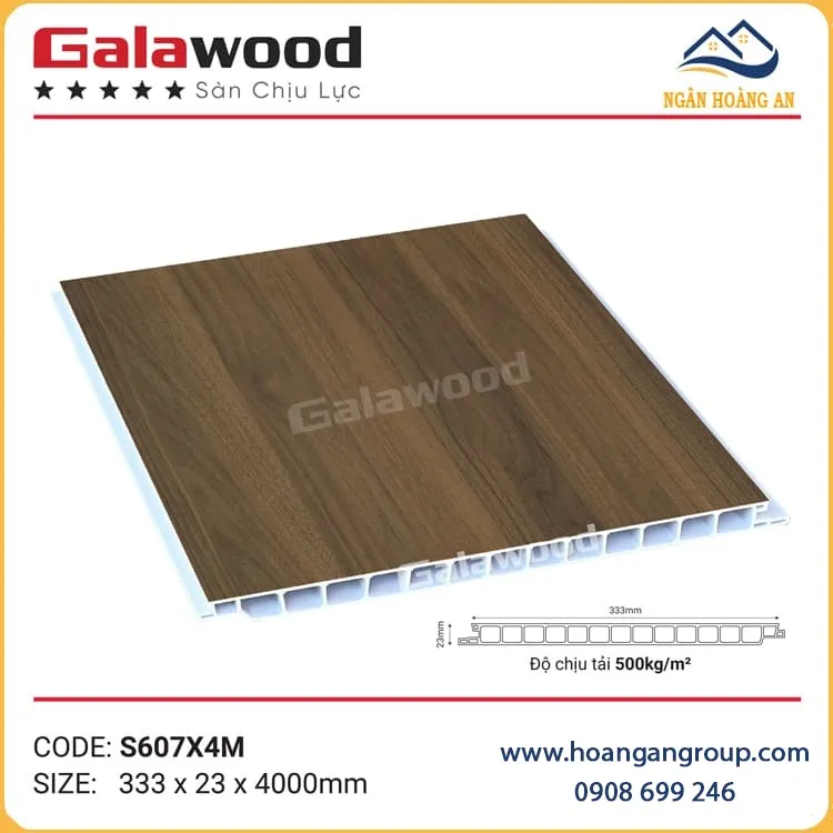 Sàn Nhưa Chịu Lực Giả Gỗ Galawood S607X4M