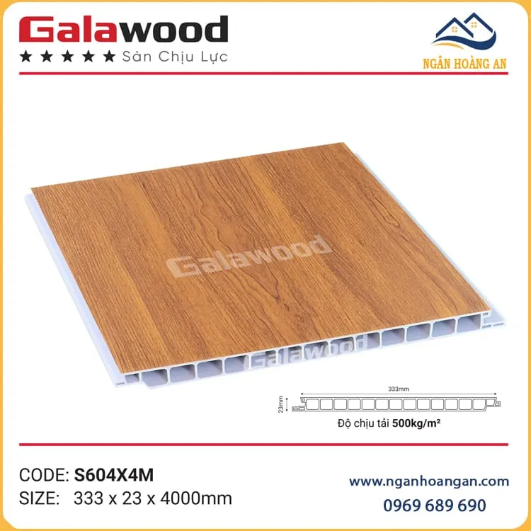 Sàn Nhựa Chịu Lực Giả Gỗ Làm Gác Lửng Galawood S604X4M Sàn Nhựa Chịu Lực Giả Gỗ Làm Gác Lửng Galawood S604X4M
