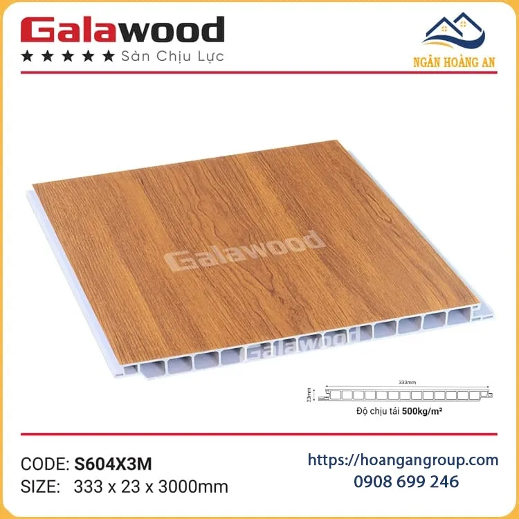 Sàn Nhựa Chịu Lực Giả Vân Gỗ Galawood S604X3M