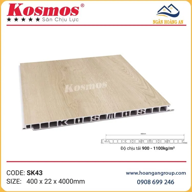 Sàn Nhựa Chịu Lực Giả Vân Gỗ Làm Gác Xép Kosmos SK43X4M Sàn Nhựa Chịu Lực Giả Vân Gỗ Làm Gác Xép Kosmos SK43X4M
