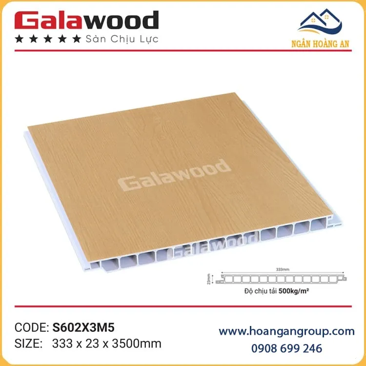 Sàn Nhựa Chịu Lực Làm Gác Lửng Galawood S602X3M5 Sàn Nhựa Chịu Lực Làm Gác Lửng Galawood S602X3M5