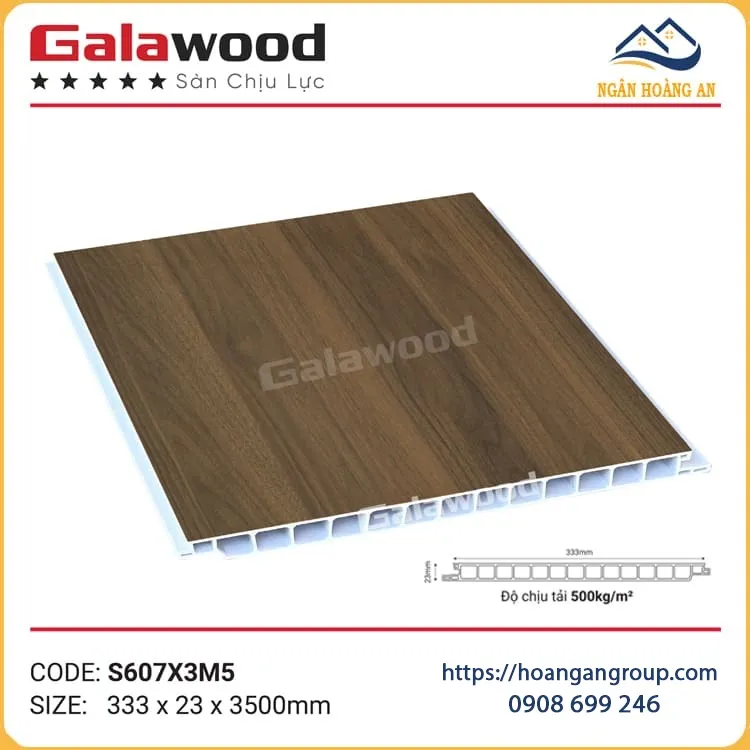 Sàn Nhựa PVC Chịu Lực Làm Gác Galawood S607X3M5 Sàn Nhựa PVC Chịu Lực Làm Gác Galawood S607X3M5