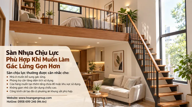 Sàn Nhựa Chịu Lực Phù Hợp Khi Muốn Làm Gác Lửng Gọn Hơn