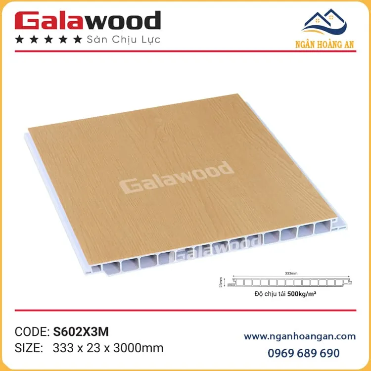Sàn Nhựa Chịu Lực PVC Giả Gỗ Làm Gác Lửng Galawood S602X3M Sàn Nhựa Chịu Lực PVC Giả Gỗ Làm Gác Lửng Galawood S602X3M