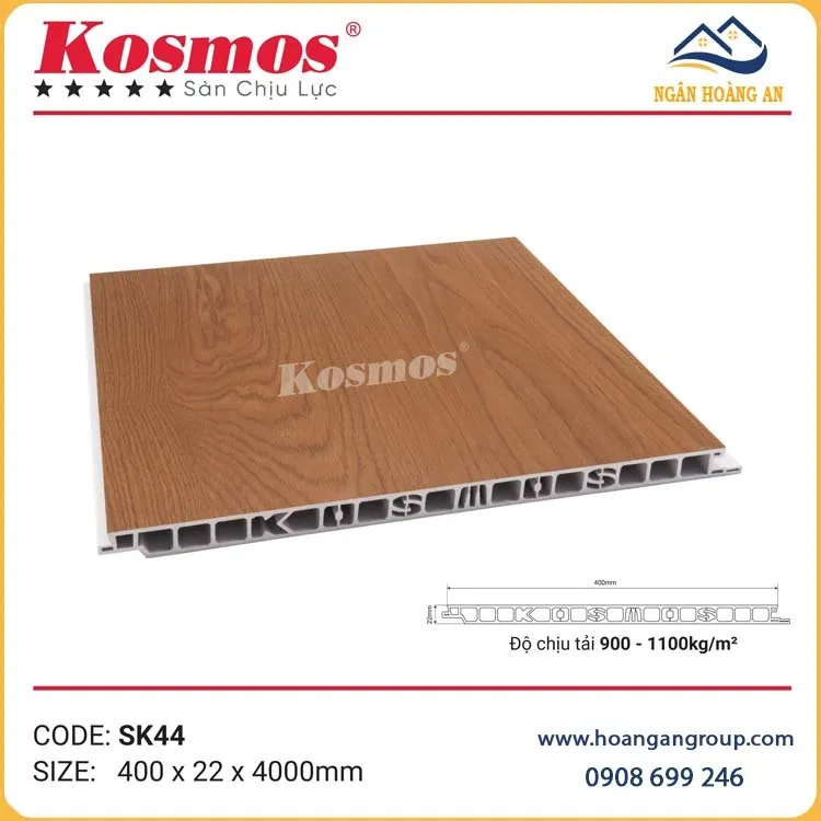 Sàn Nhựa Chịu Lực PVC Giả Gỗ Làm Gác Lửng Kosmos SK44X4M