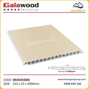 Sàn Nhựa Chịu Lực PVC Giả Vân Gỗ Làm Gác Xếp Galawood SK603X3M5