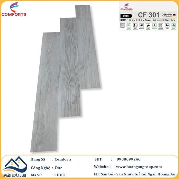 Sàn Nhựa Dán Keo Comforts Giả Vân Gỗ Sàn Nhựa Dán Keo Comforts Giả Vân Gỗ